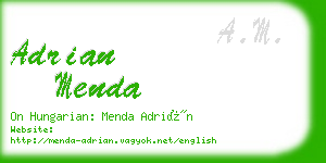 adrian menda business card